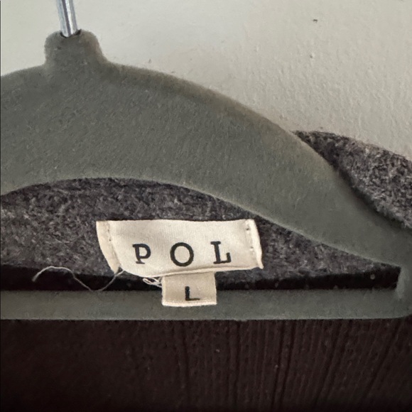 POL Ribbed Patchwork Open Cardigan - Gray & Cream - Picture 2 of 3